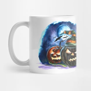 Pumpkin Scary Halloween background Mug